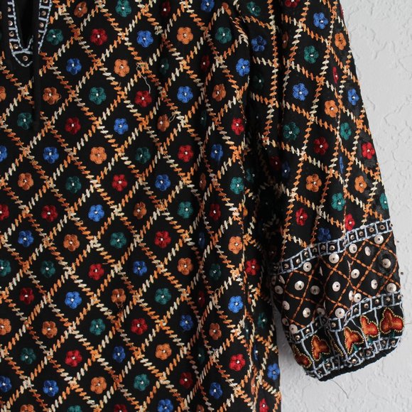 Alice + Olivia Gillian Embroidered beads Embellished women's shift dress sz S - Picture 5 of 8